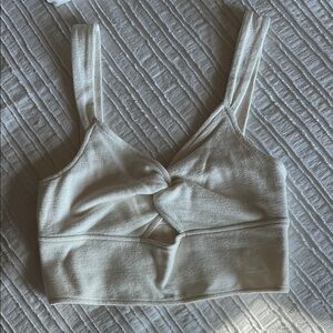 Elegant Cream Twist-Front Top